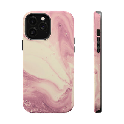 Blush Marble Glow – MagSafe Case with Pink & Rose Gold Marble Design