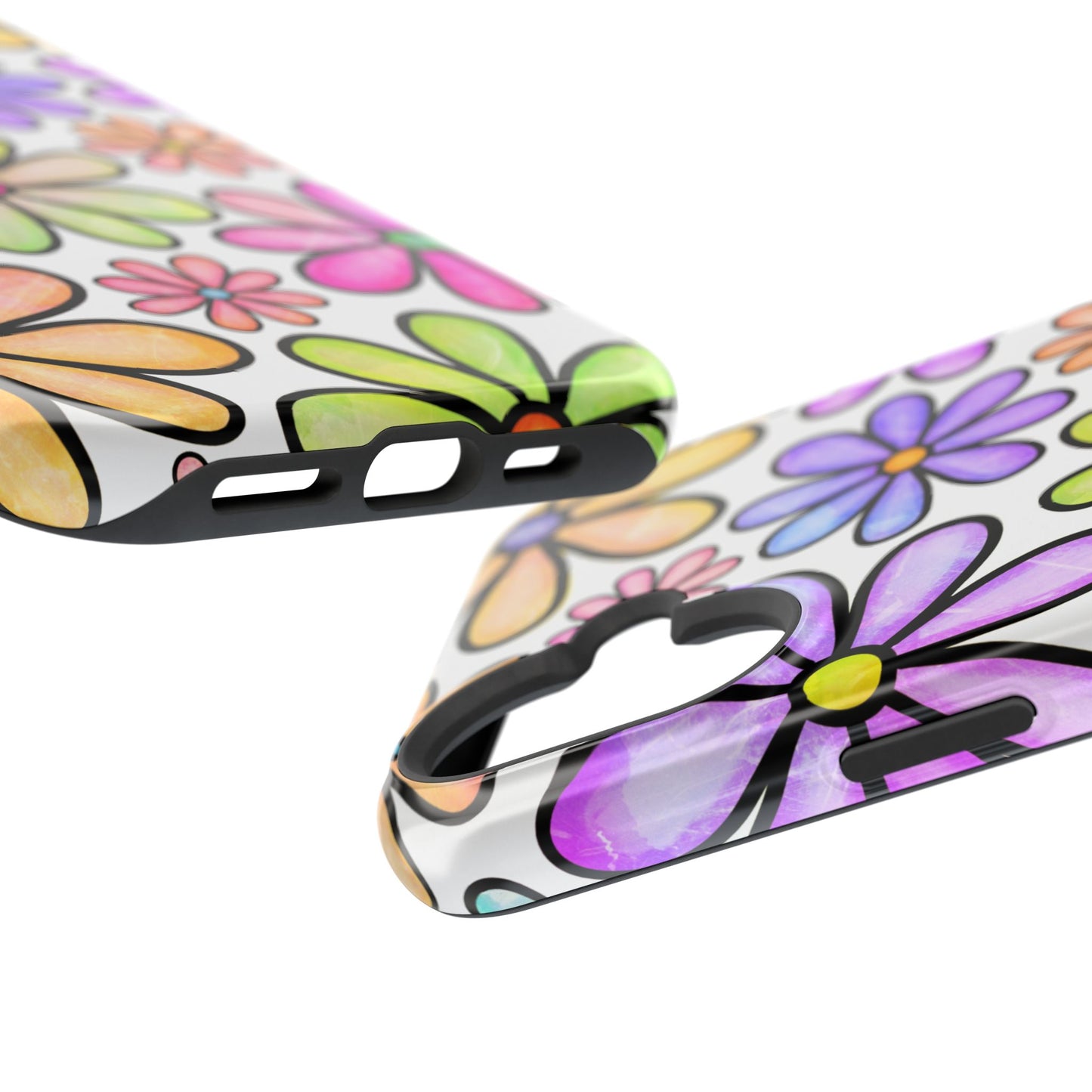 Pastel Daisy Dream MagSafe iPhone Case – Slim Profile, Glossy Finish