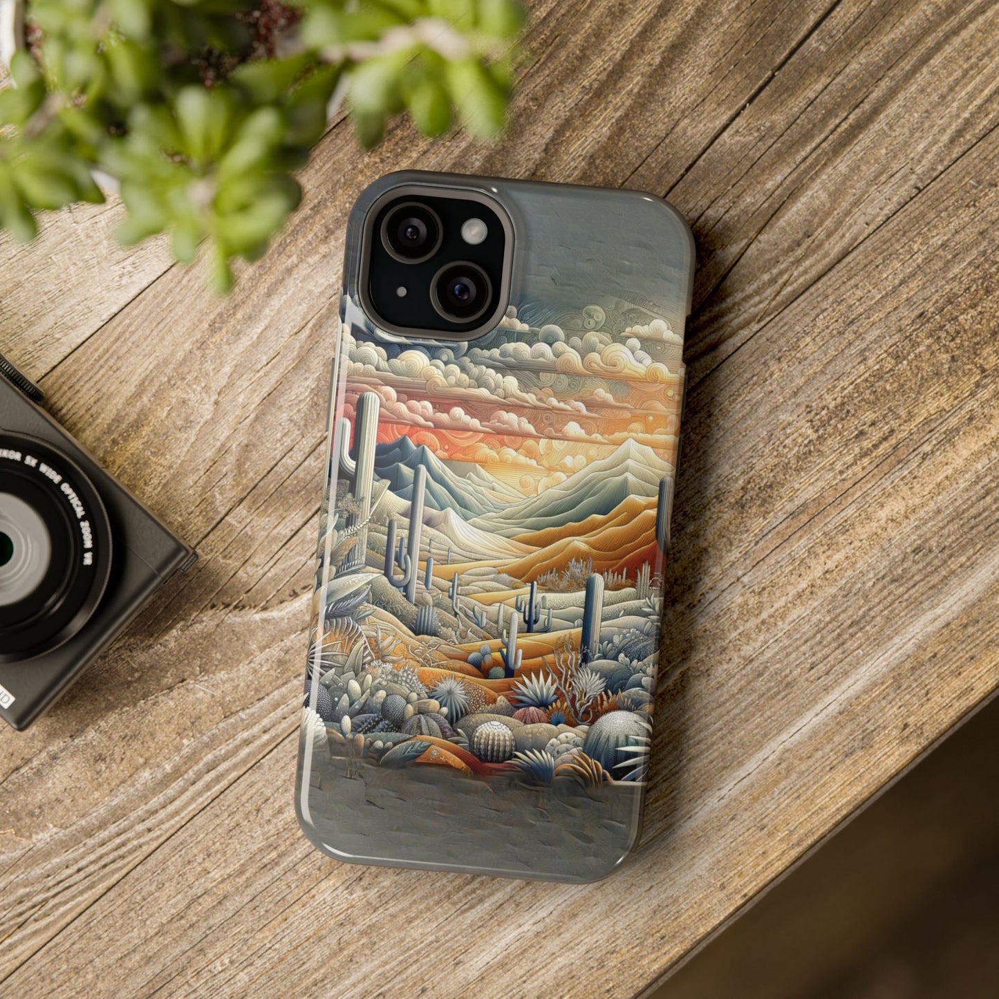 Rugged Elegance Cactus iPhone Case