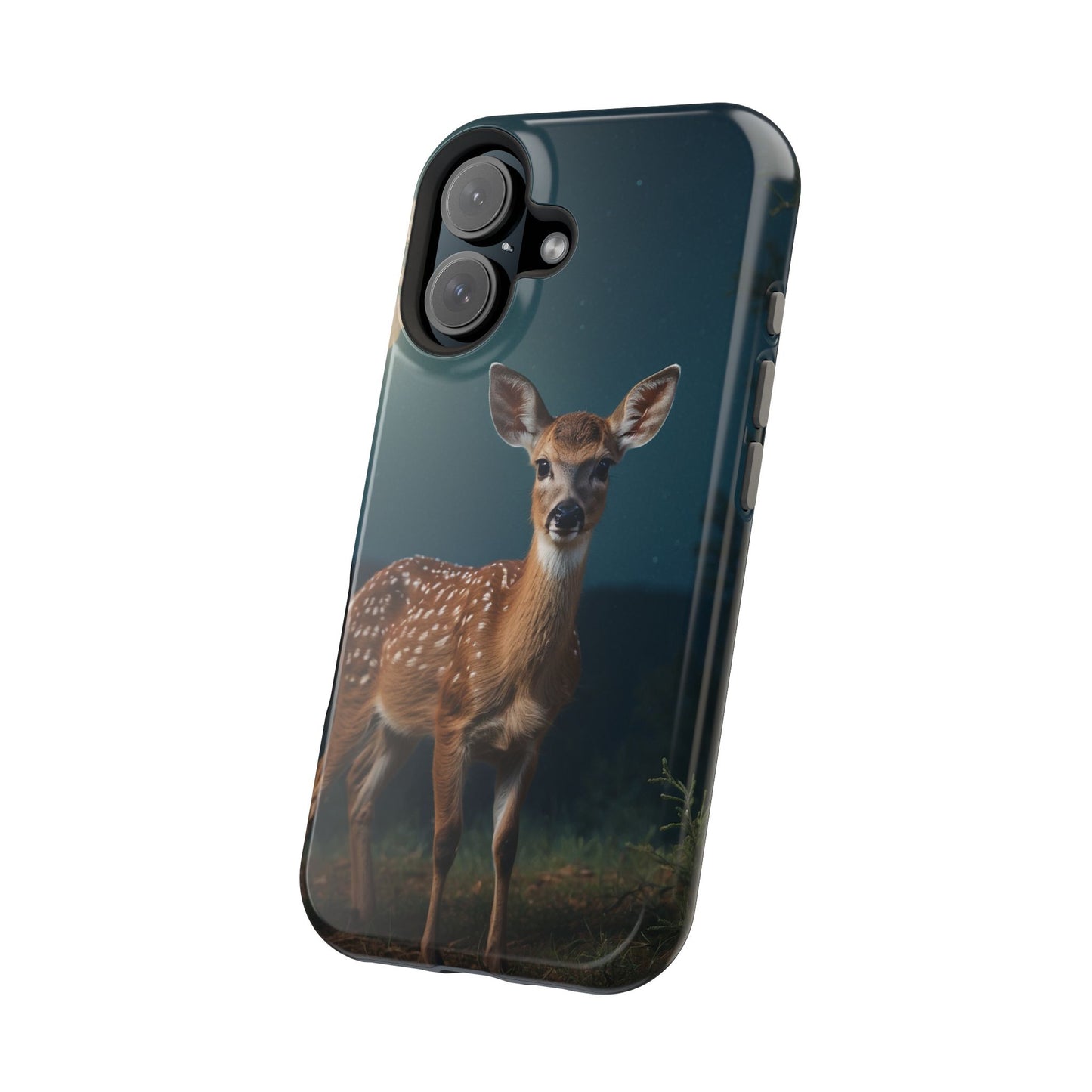 MagSafe-Compatible iPhone Case – Mystic Fawn Under the Moonlit Sky