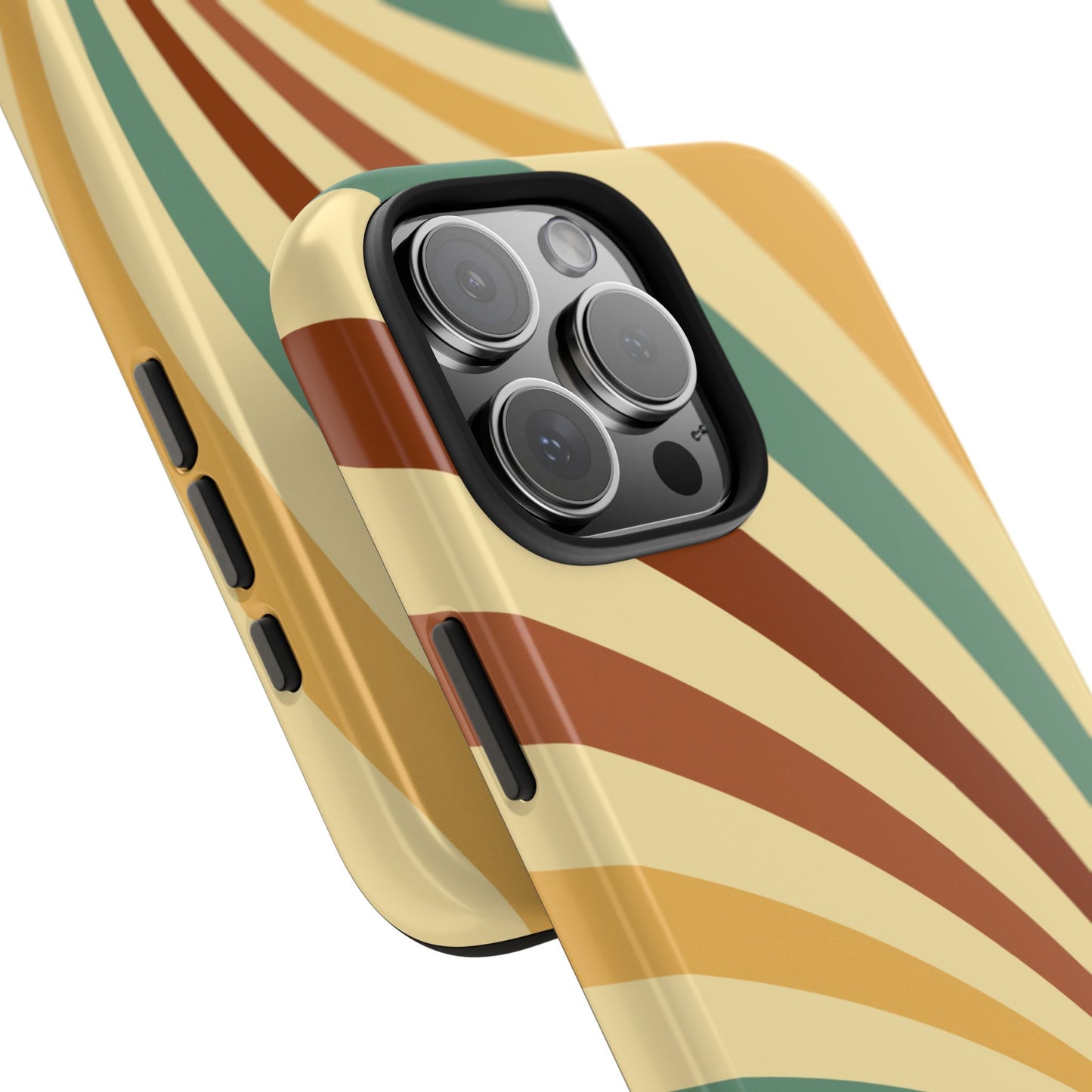 Earthy Retro Swirl iPhone Case – Dual-Layer Protection with 70s-Inspired Earth Tones