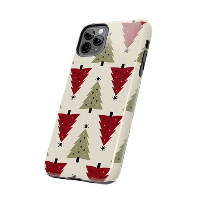 Retro Christmas Trees Pattern - iPhone Series Case