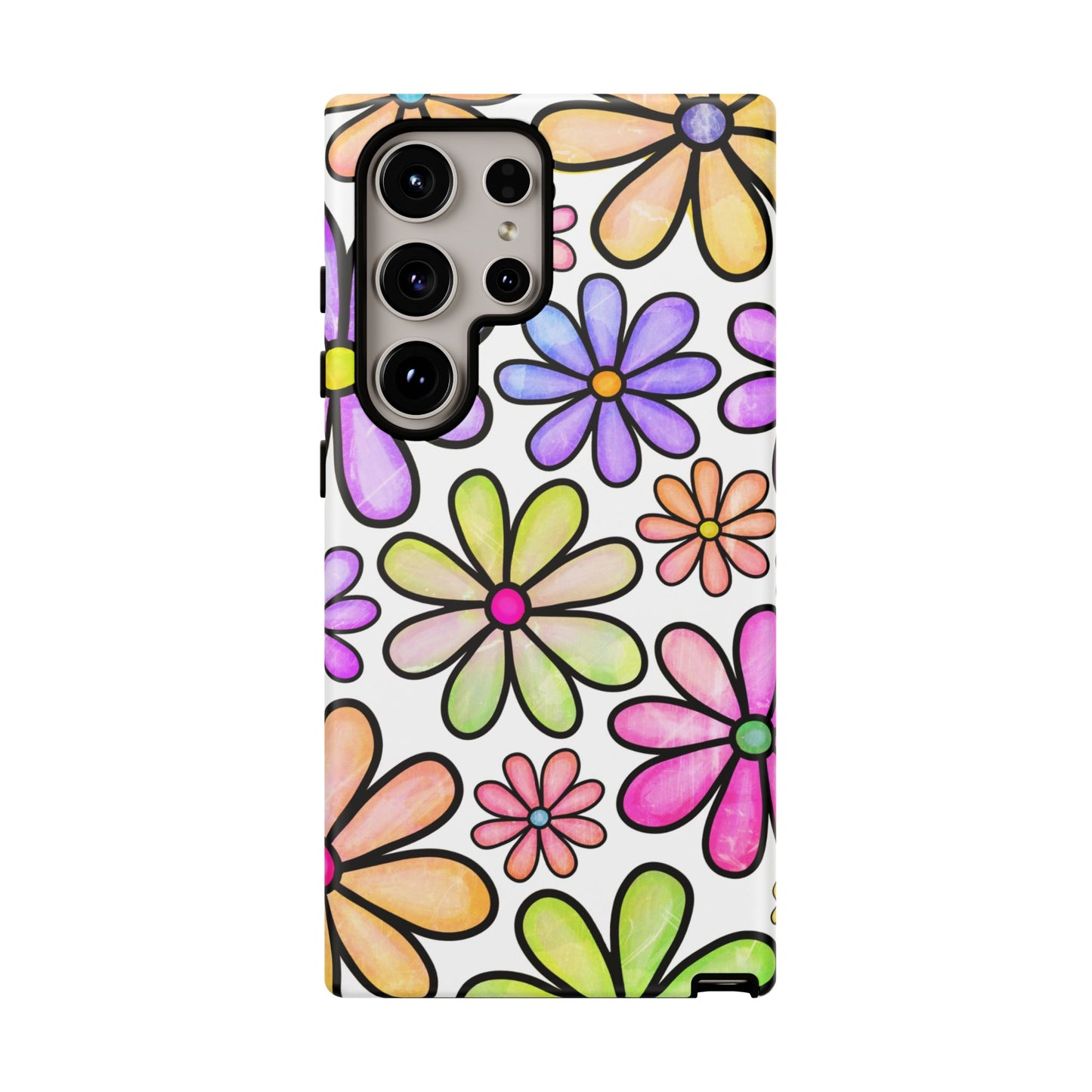 Pastel Daisy Dream Samsung Galaxy Case – Slim Profile, Glossy Finish