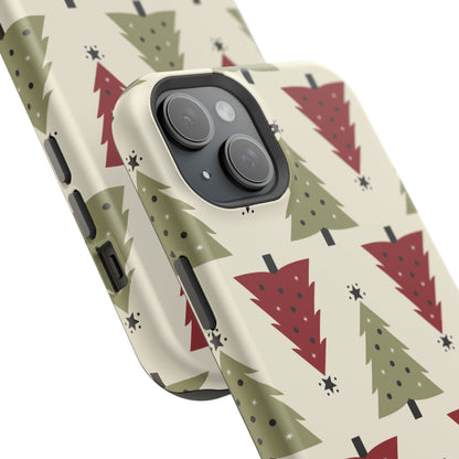 Retro Christmas Trees Pattern - MagSafe iPhone Series Case