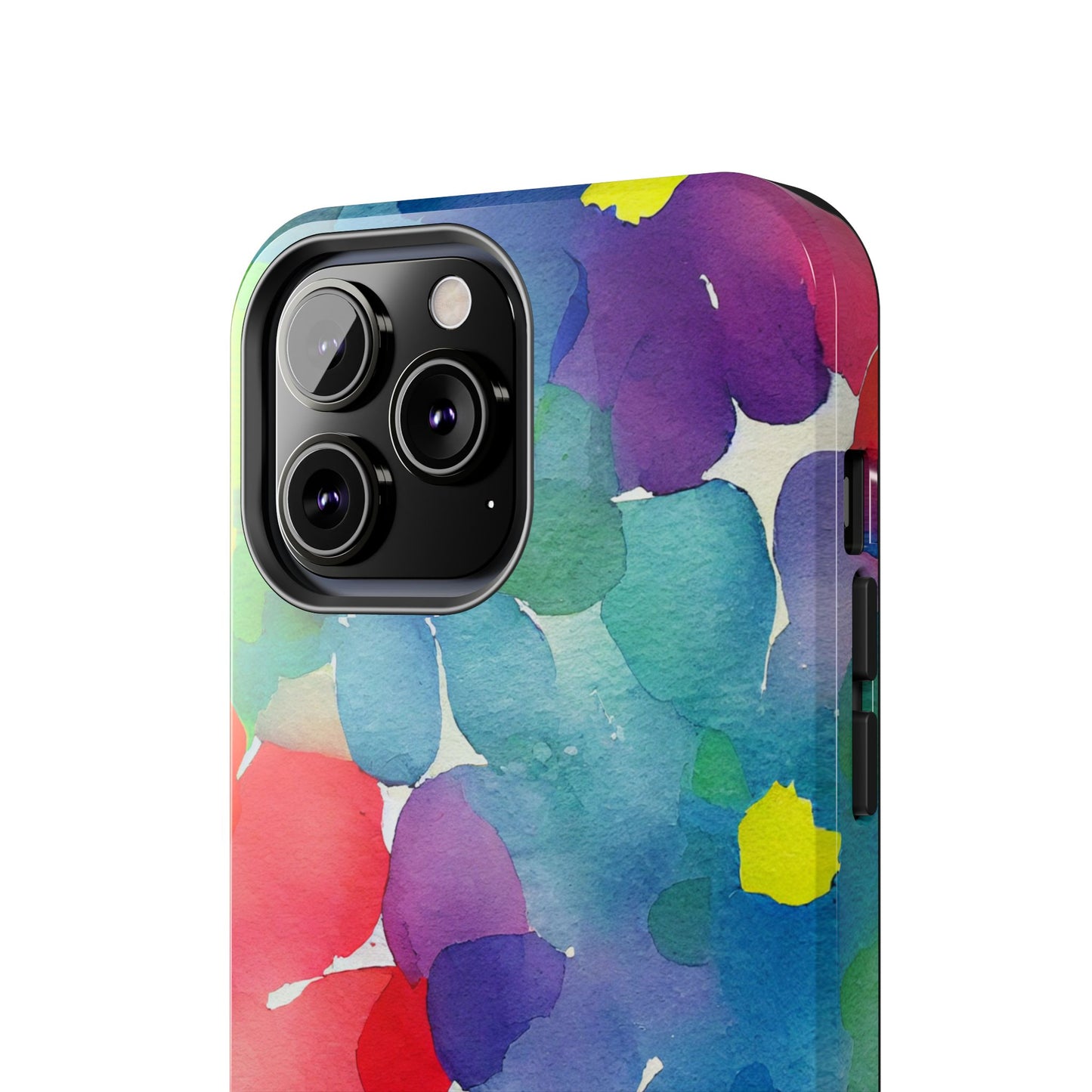 Rainbow Bloom Watercolor iPhone Case – Slim Design, Glossy Finish