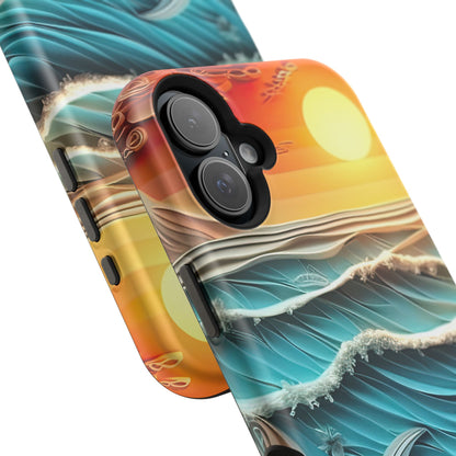 Tropical Sunset Paper Art Ocean – iPhone Series Case