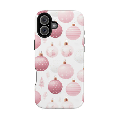 MagSafe iPhone Case: Merry in Pink – Christmas Balls