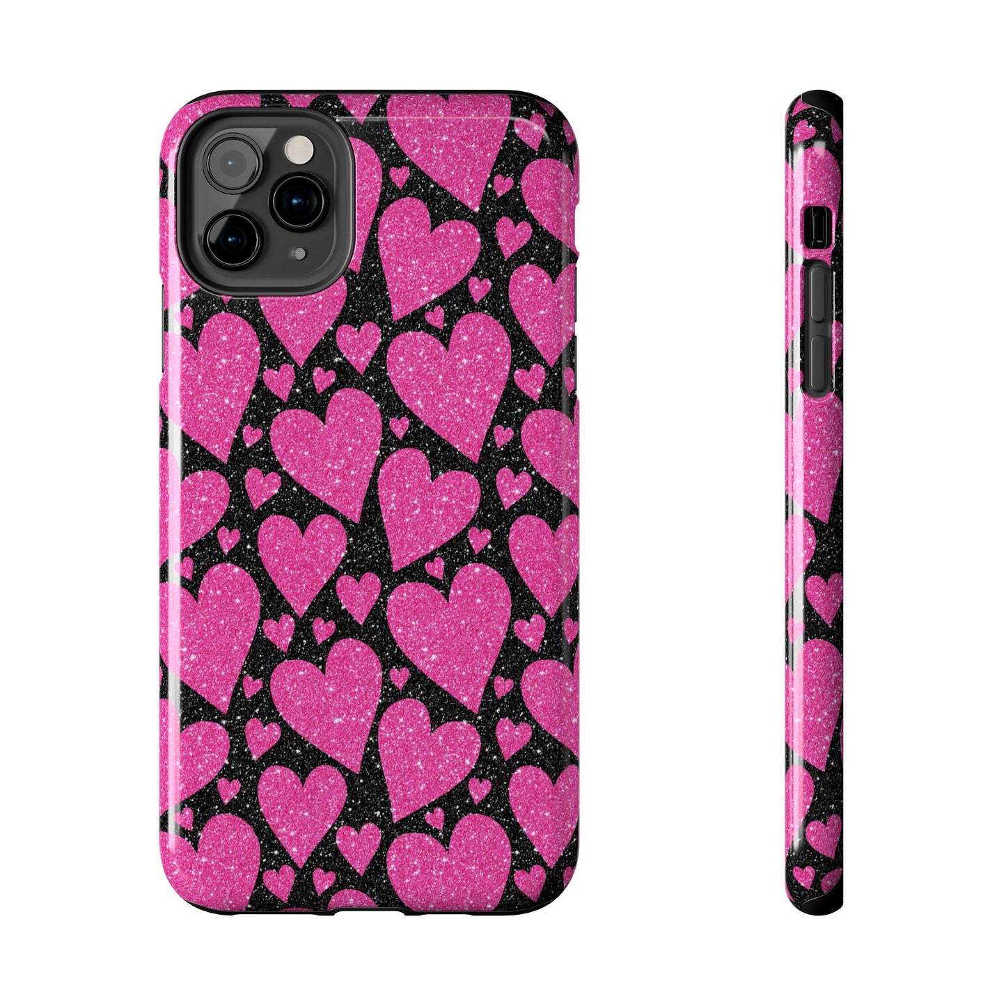 Glitter Hearts iPhone Case