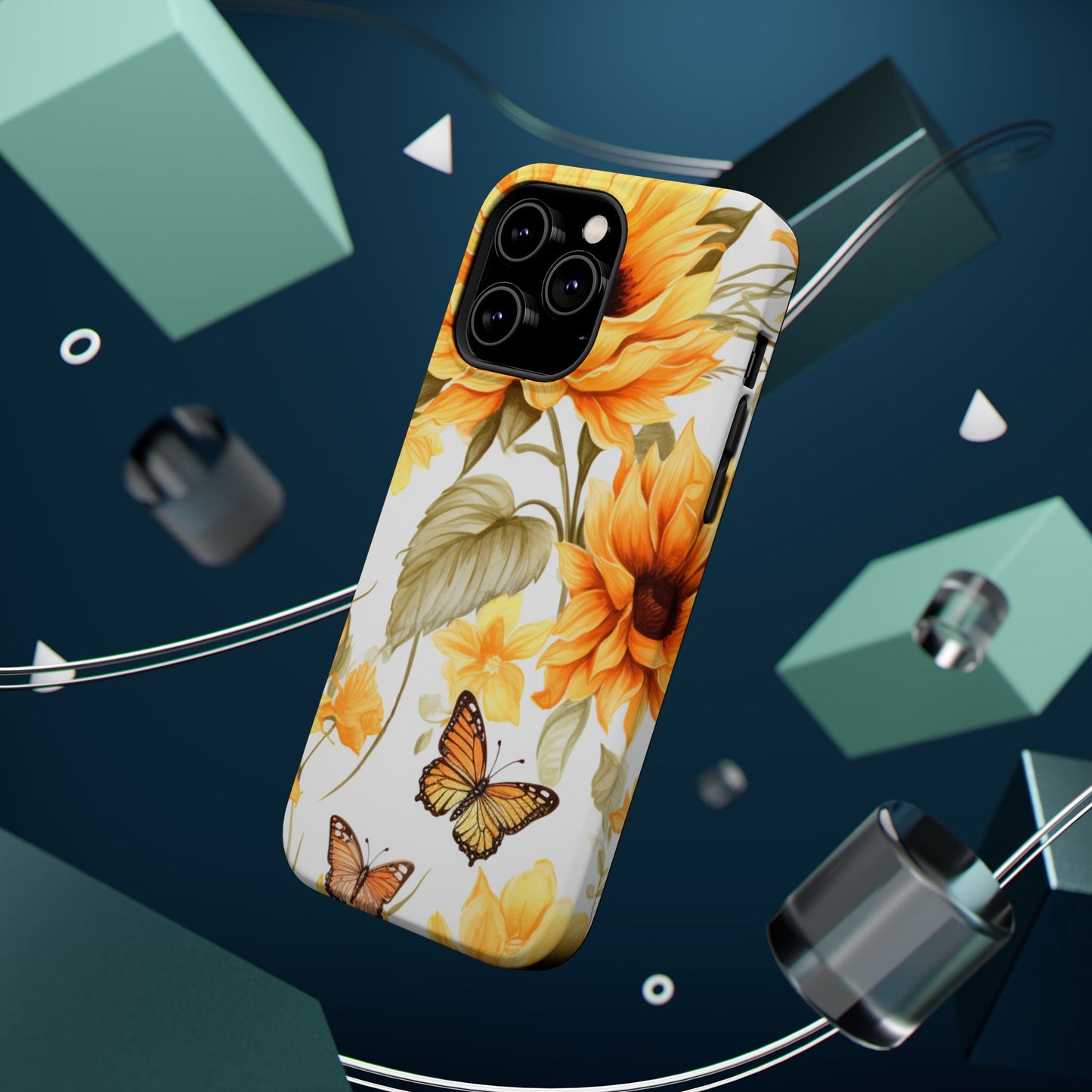 Sunflower & Butterfly Bliss - MagSafe iPhone Series Case