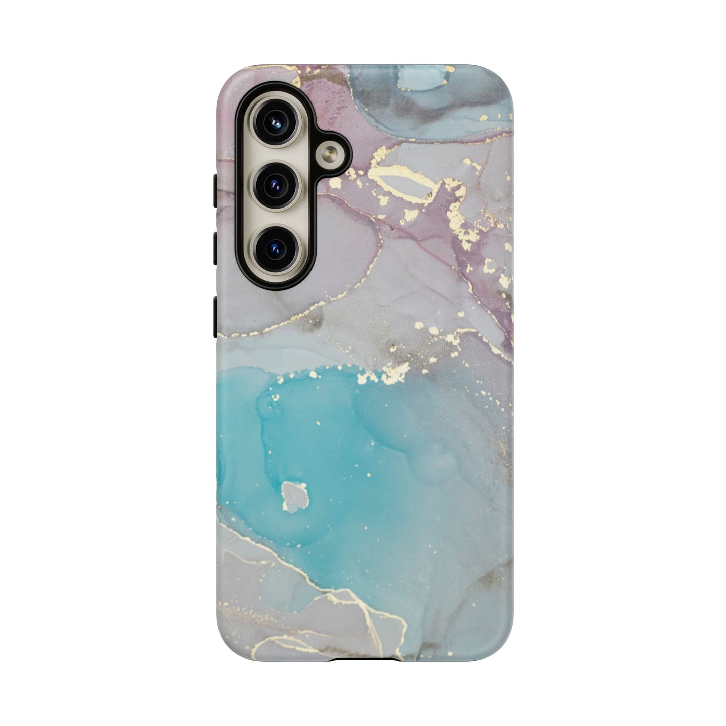 Sky Blue & Purple Marble Wave – Samsung Galaxy Case with Elegant Swirl Design