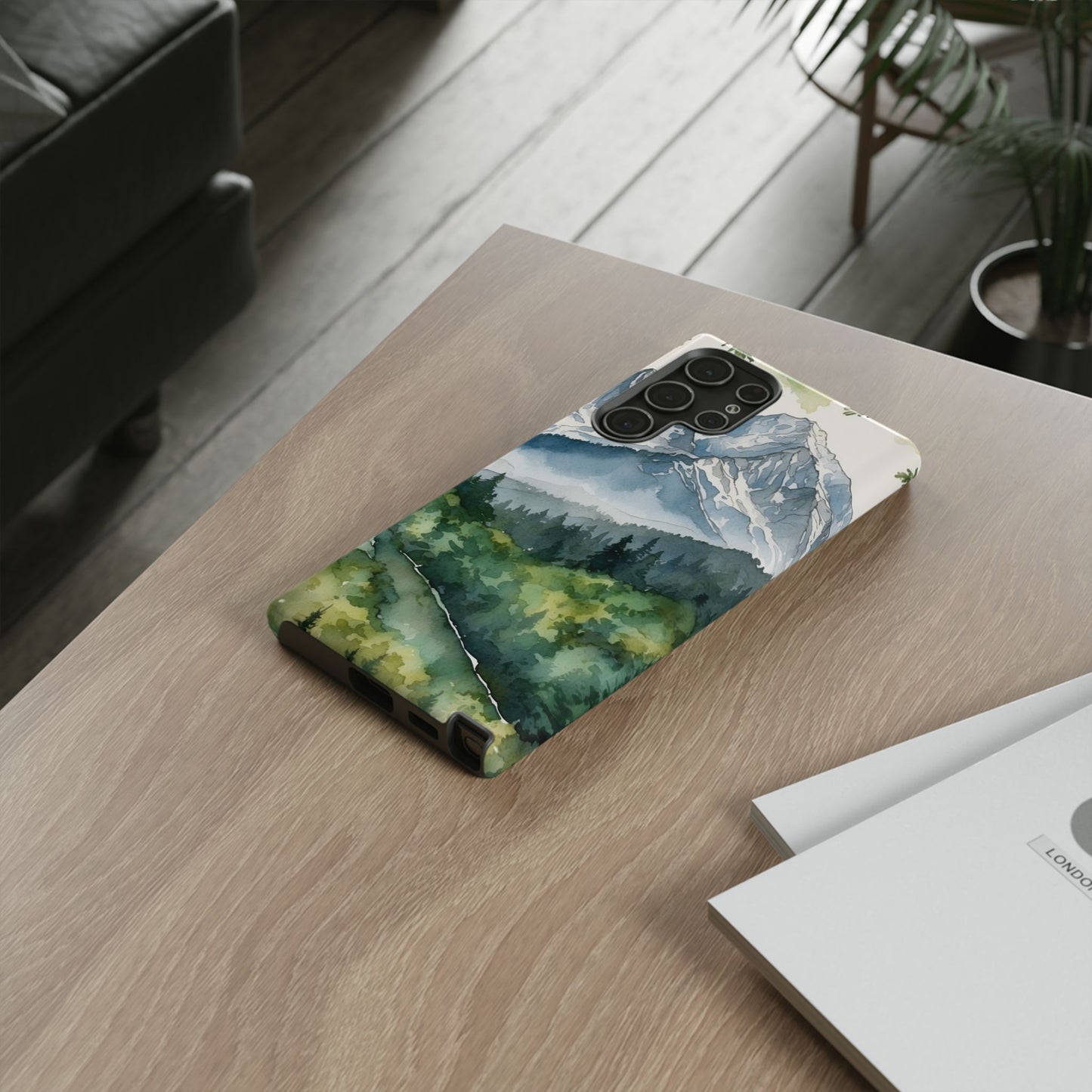 Watercolor Alpine Mountainscape - Samsung Galaxy Case