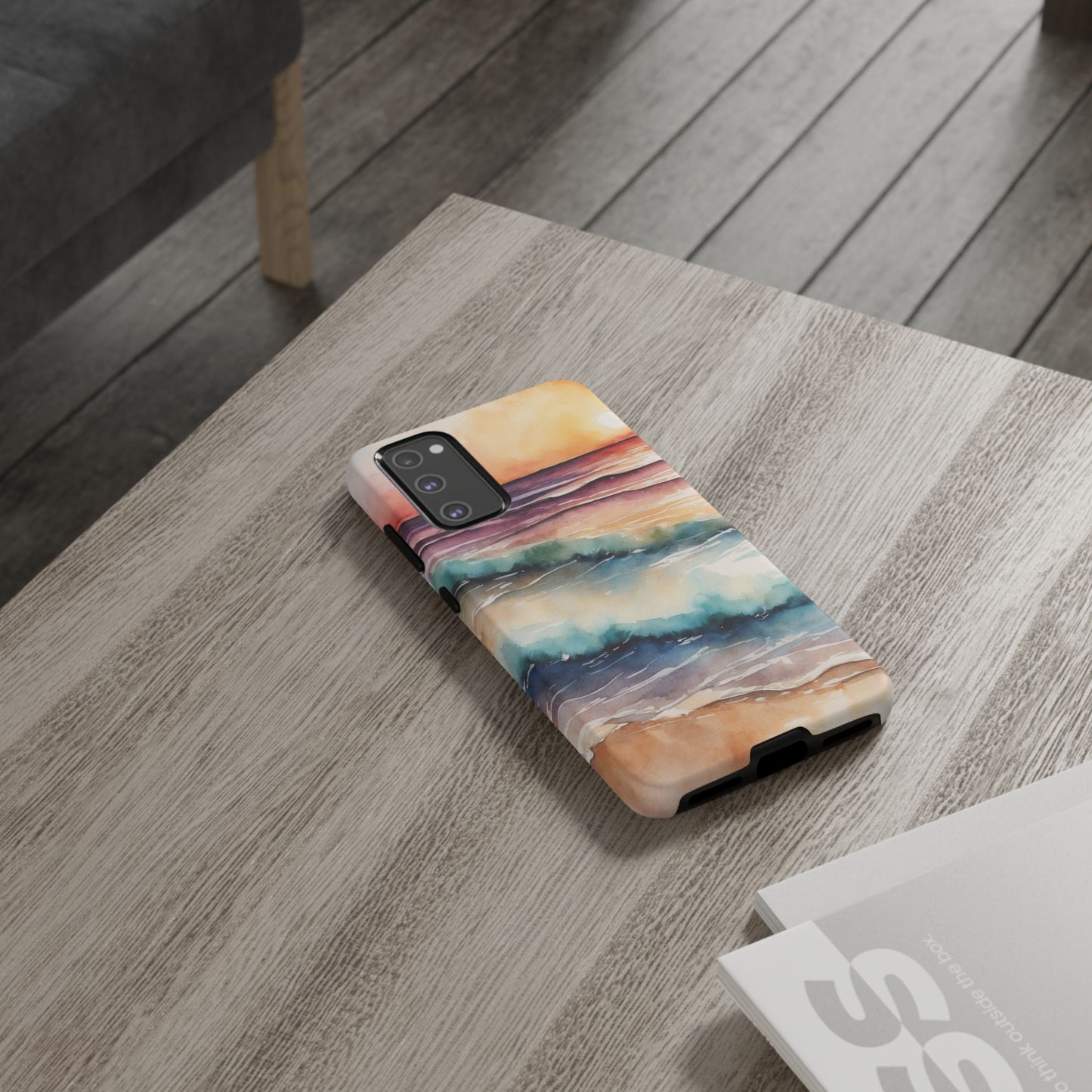 Sunset Waves Samsung Galaxy Case – Vibrant Watercolor Design