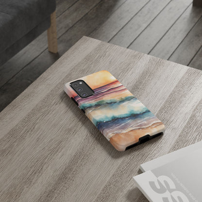 Sunset Waves Samsung Galaxy Case – Vibrant Watercolor Design