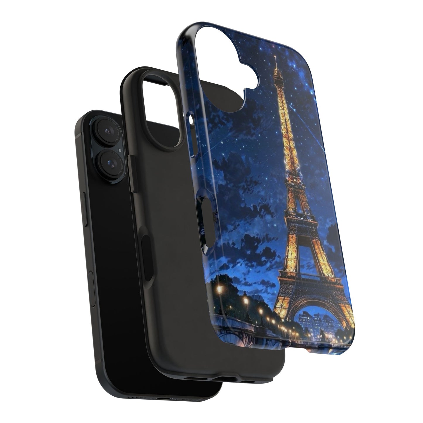 iPhone Case - Eiffel Tower Under Starlit Sky Design