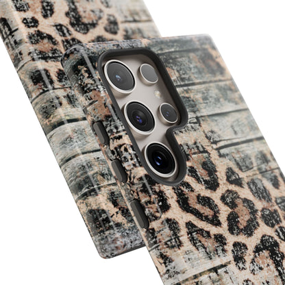 Rustic Leopard Wood Print - iPhone Series Case