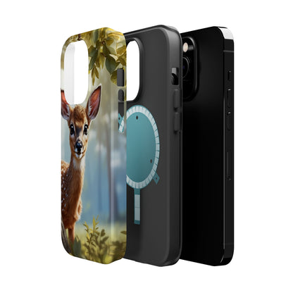 Whimsical Fawn in a Sunlit Forest MagSafe iPhone Case