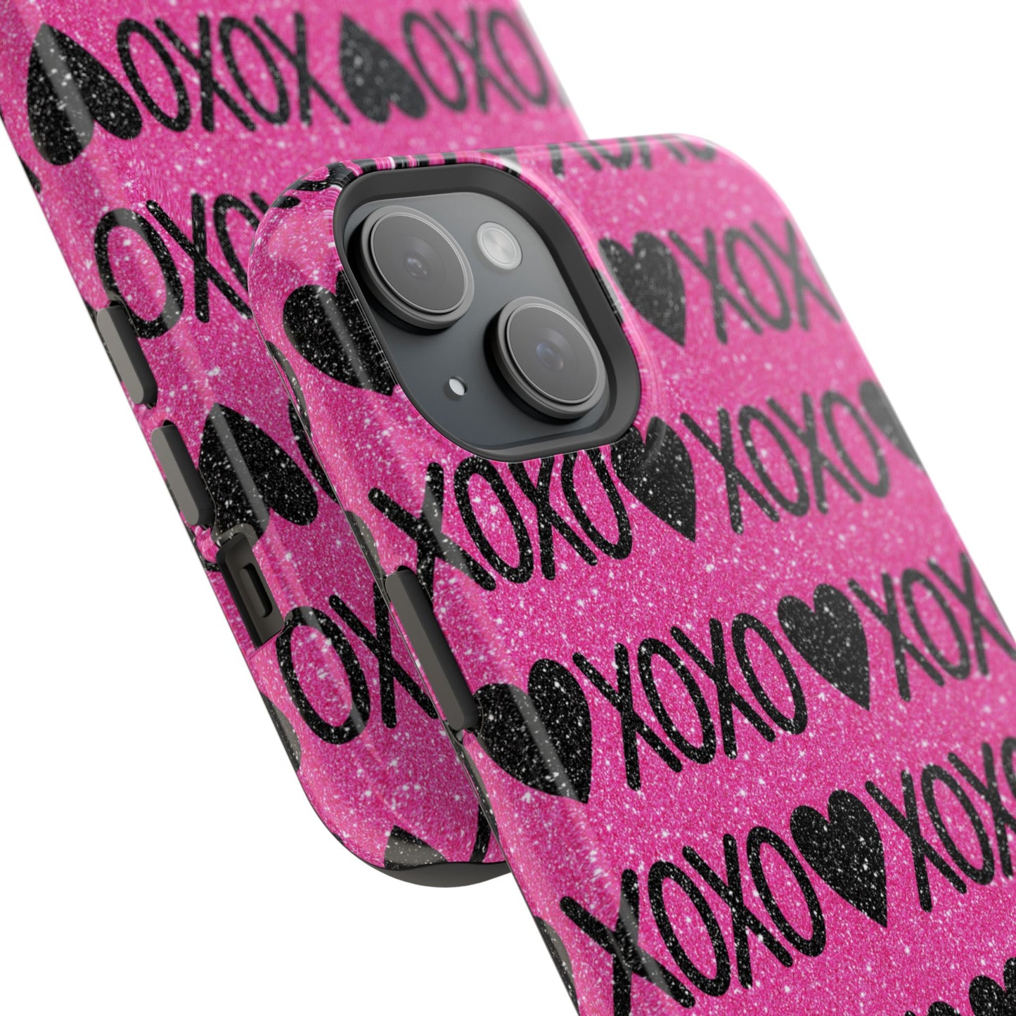 XOXO Glitter Hearts MagSafe Case