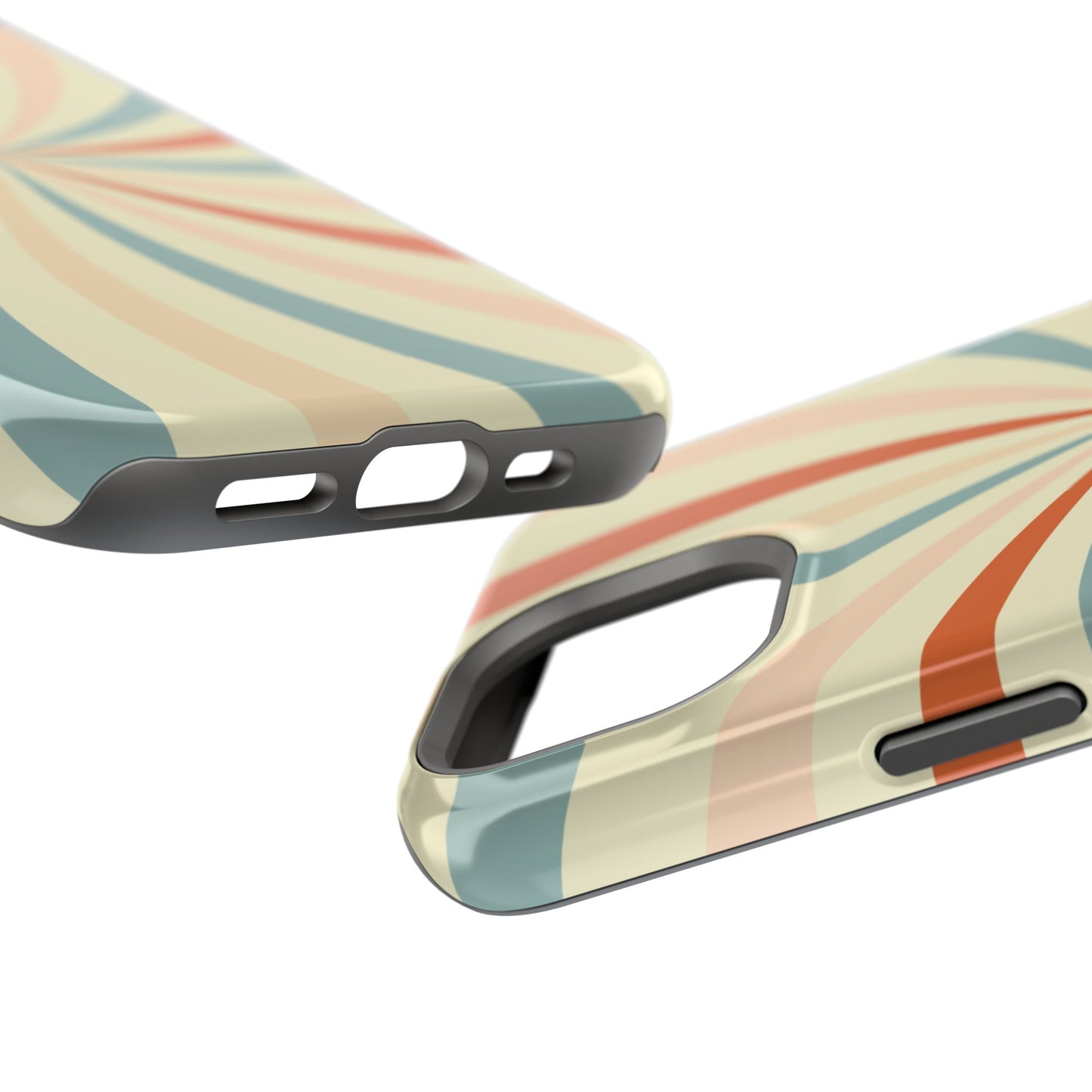 Retro Swirl MagSafe iPhone Case – Durable, Vintage-Inspired Design with Dual-Layer Protection