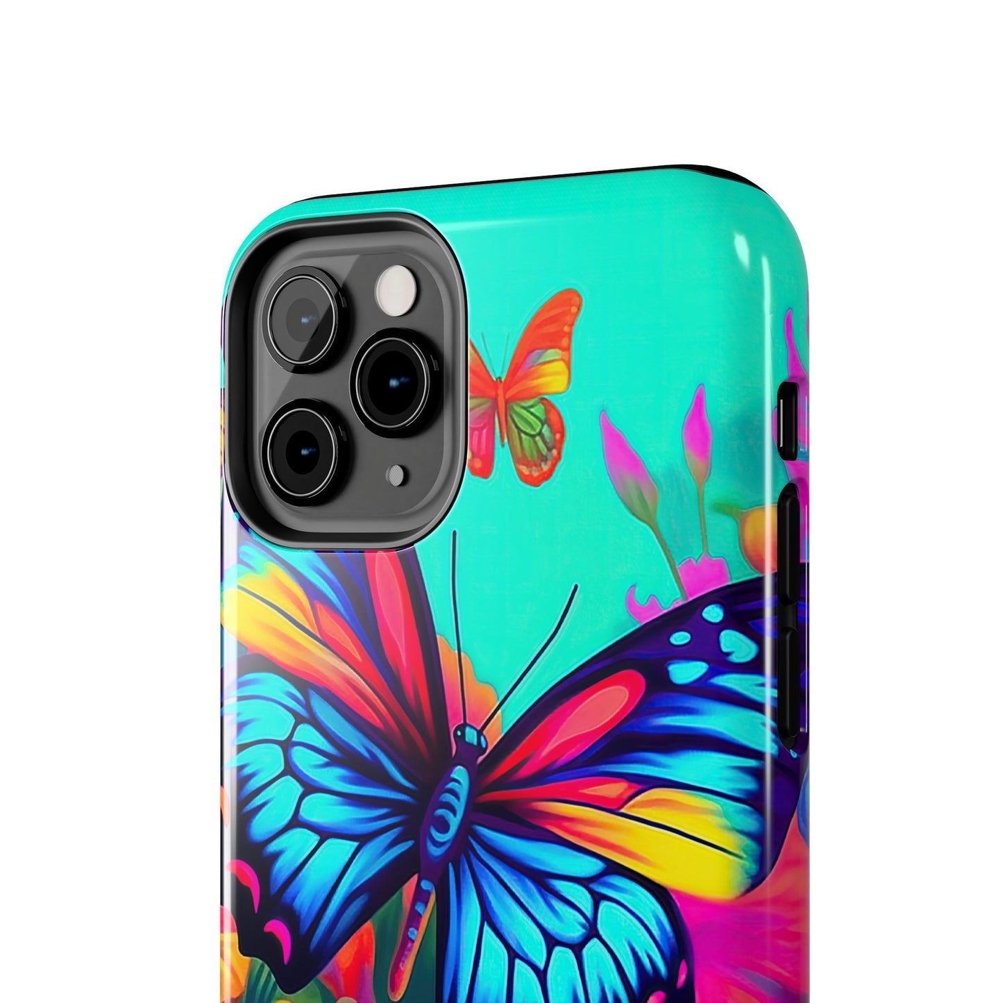 Vivid Butterfly & Floral Burst - iPhone Series Case