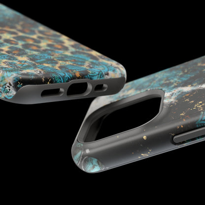 Turquoise Paisley Cowhide Leopard - MagSafe iPhone Series Case