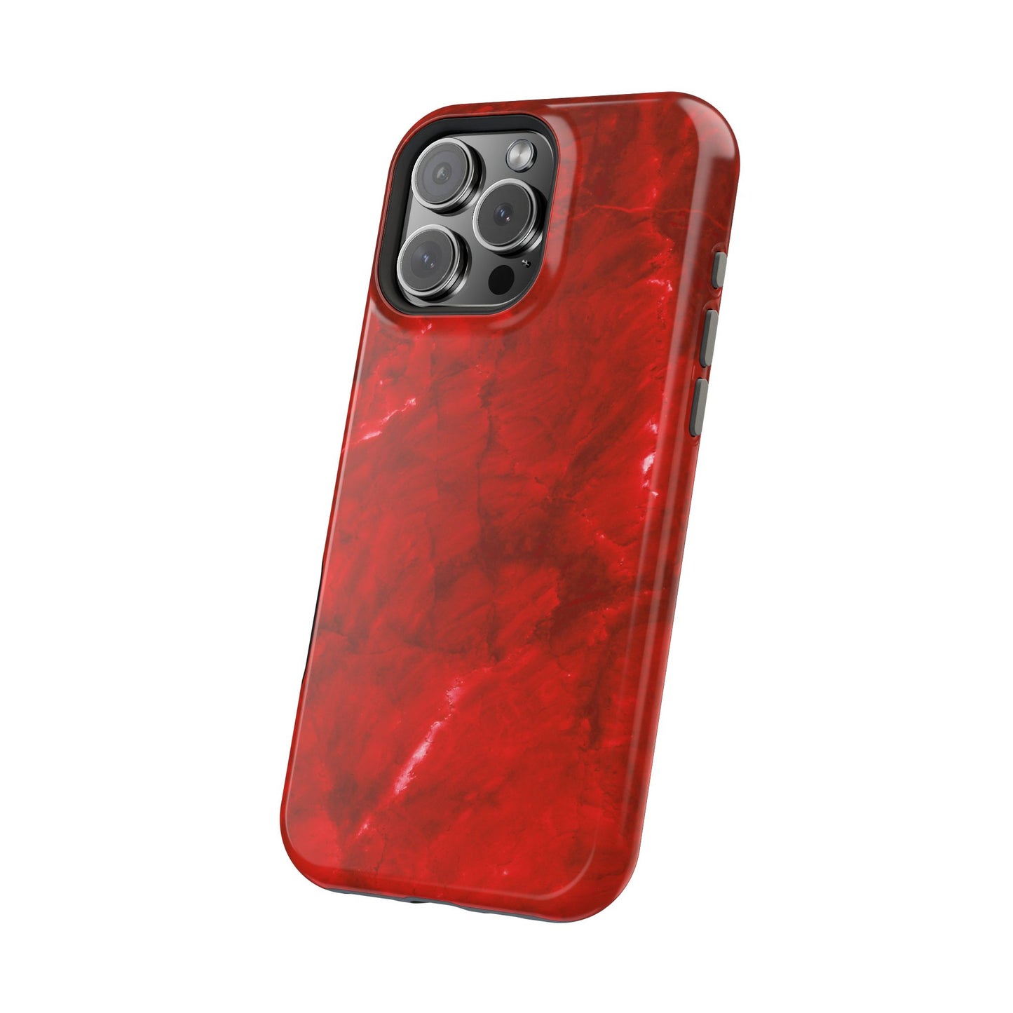 Bold Red Marble MagSafe iPhone Case – Luxe Design Meets Magnetic Precision