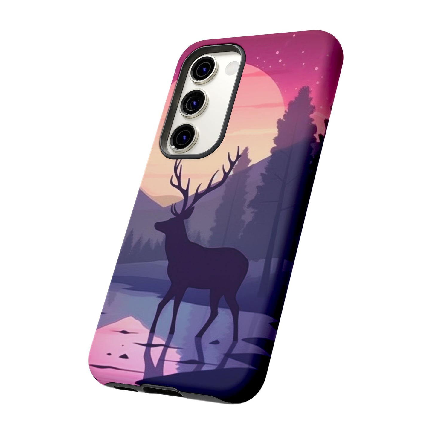 Twilight Elegance: Stag Reflection – Samsung Galaxy Case