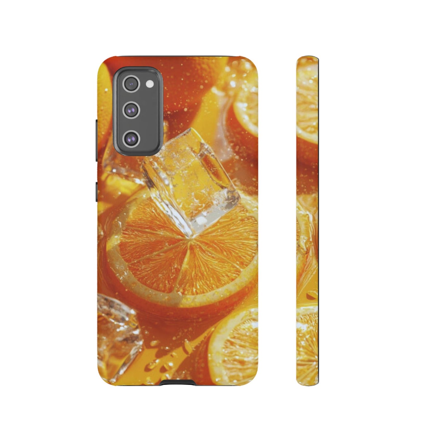 Citrus Orange Splash Samsung Galaxy Case – Dual-Layer Tough Protection, Vibrant Summer Design