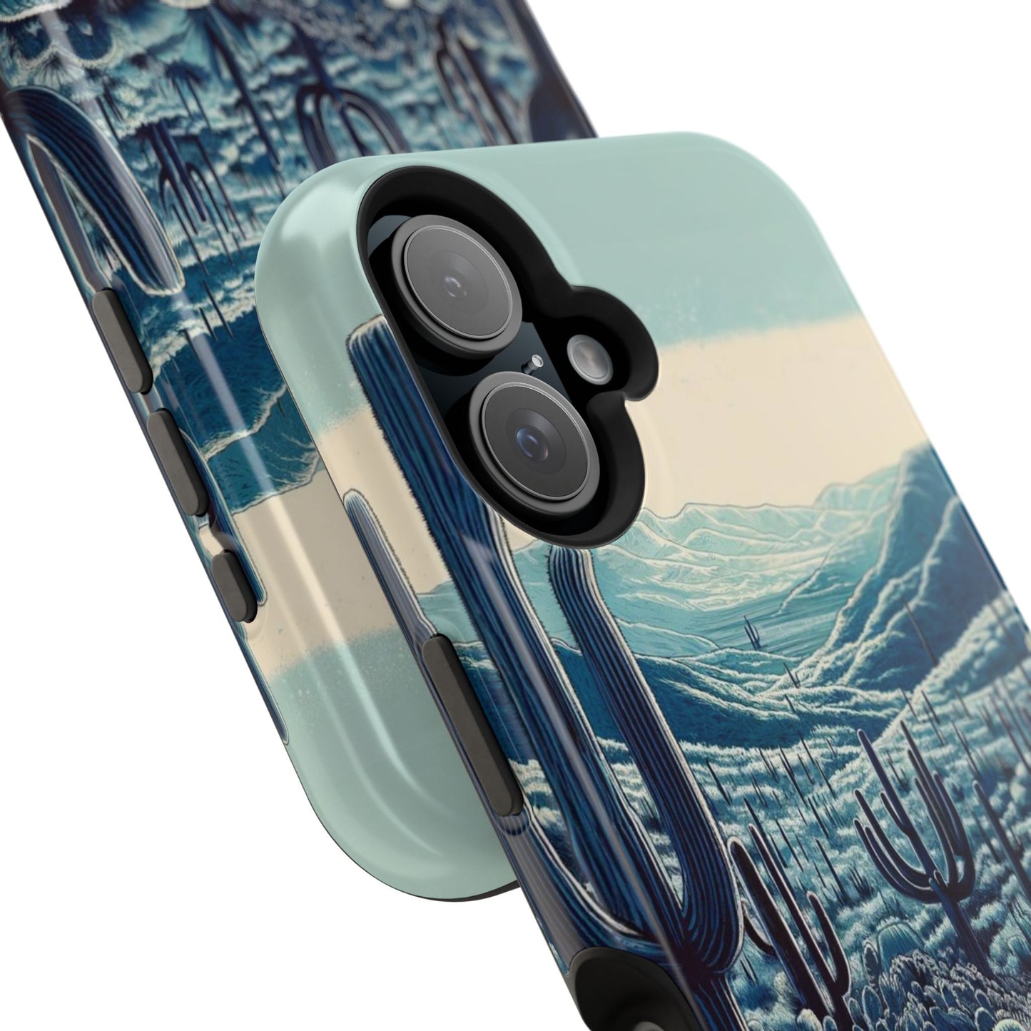 Desert Blues Cactus iPhone Case