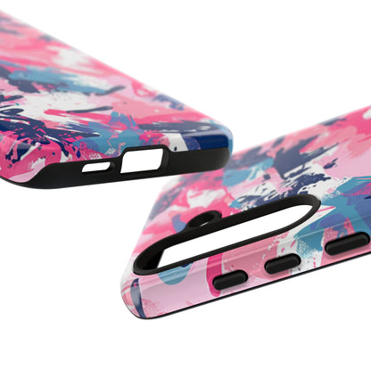 Vibrant Pink & Navy Abstract Splash – Samsung Galaxy Case