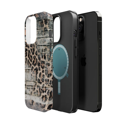 Rustic Leopard Wood Print - MagSafe iPhone Series Case