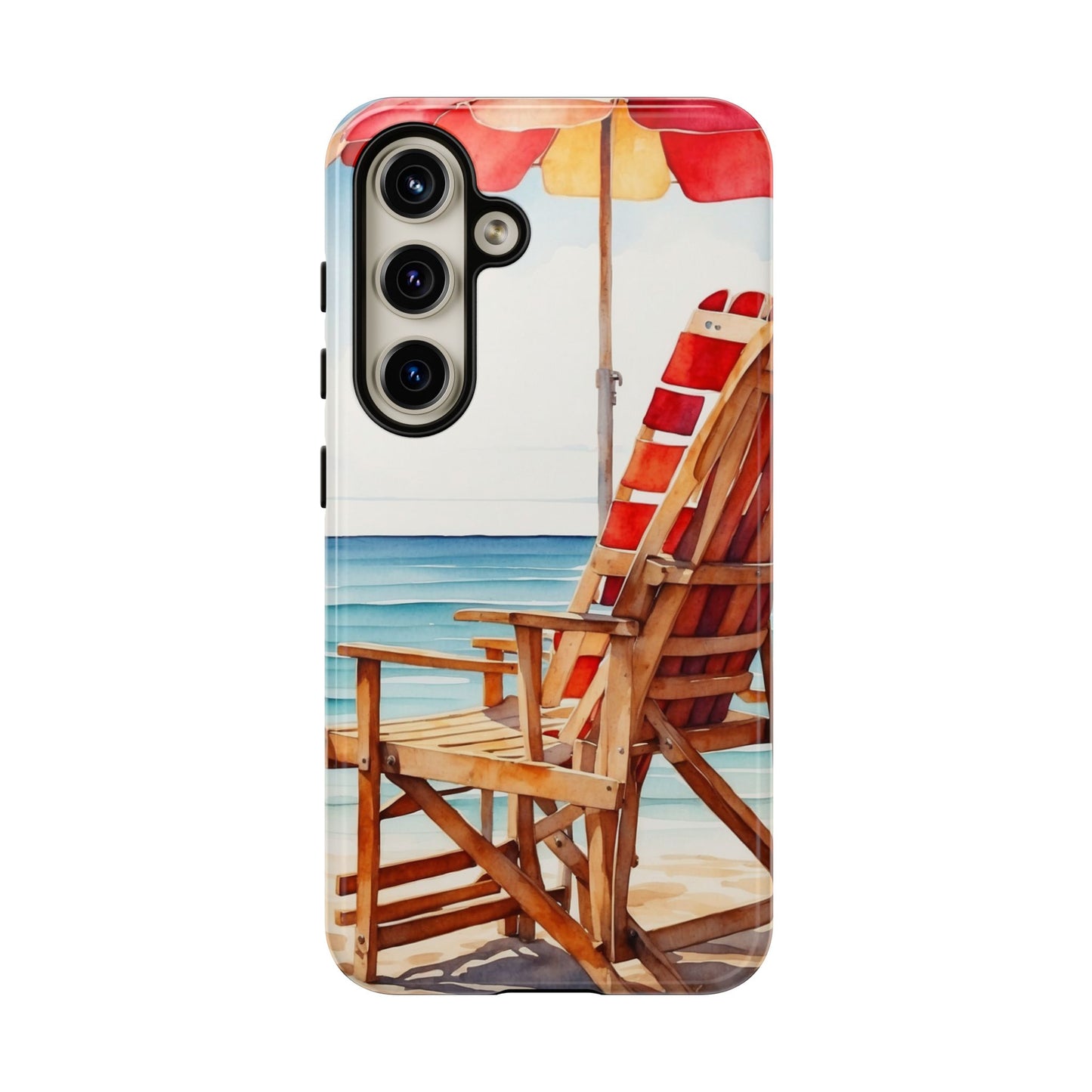 Beach Bliss Samsung Galaxy Case – Relaxing Seaside Chair and Umbrella Design