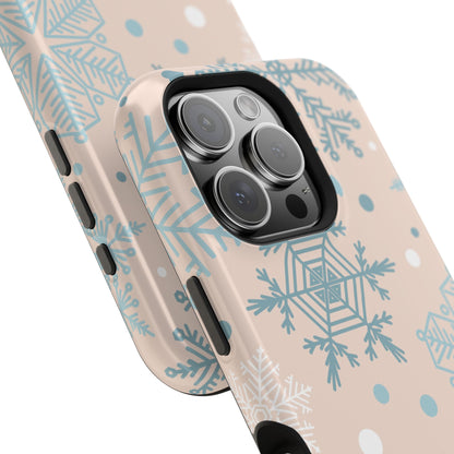 Winter Snowflakes MagSafe iPhone Case – Shockproof, Smooth Matte Finish, Dual-Layer Protection