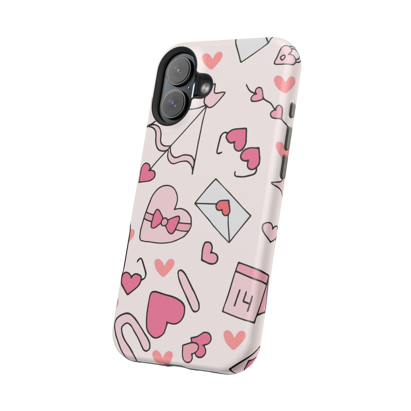 Valentine's Day Scribbles MagSafe iPhone Case