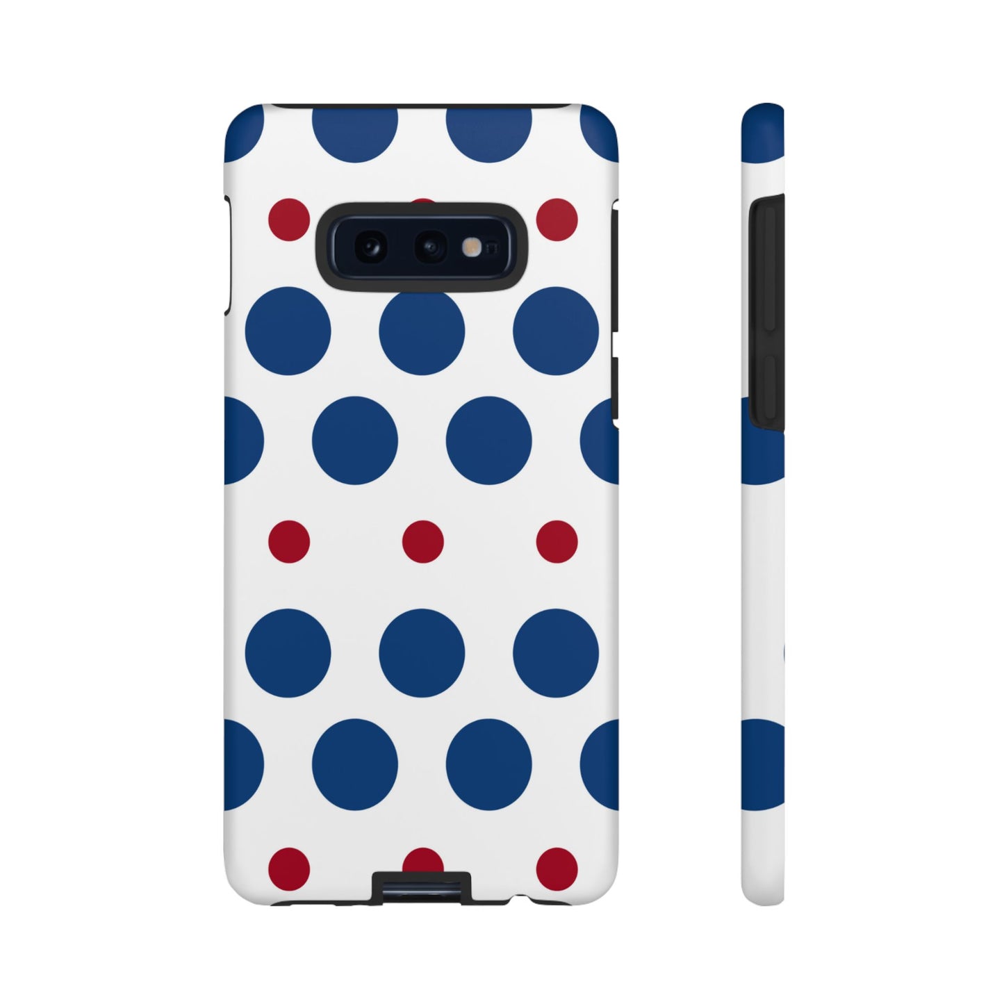 Bold Navy & Red Polka Dot Pattern – Samsung Galaxy Case