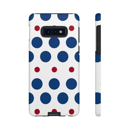 Bold Navy & Red Polka Dot Pattern – Samsung Galaxy Case