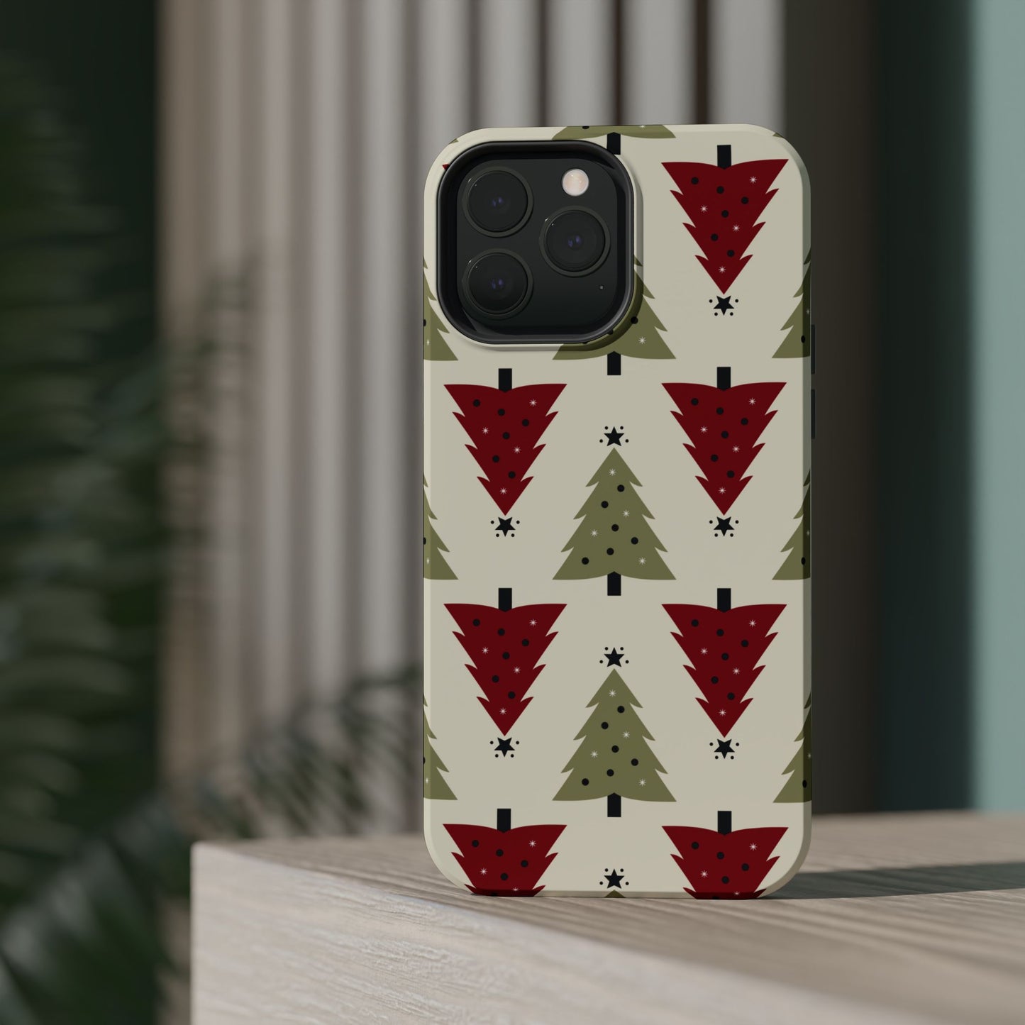 Retro Christmas Trees Pattern - MagSafe iPhone Series Case