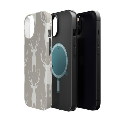 Minimalist Deer Silhouette MagSafe Pattern – iPhone Series Case