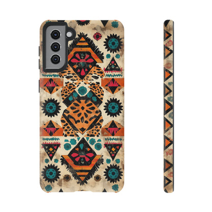 Bohemian Leopard & Tribal Floral Tough Samsung Galaxy Case – Vibrant Eclectic Design, Dual - Layer Protection - BOGO Cases