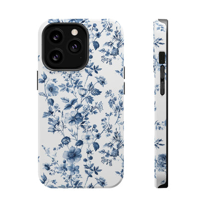 Enchanted Garden Blue Toile iPhone Case