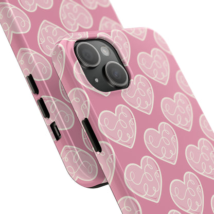 Soft Pink Hearts – iPhone Case