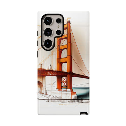 Golden Gate Bridge Samsung Galaxy Case - Architectural Sketch Design