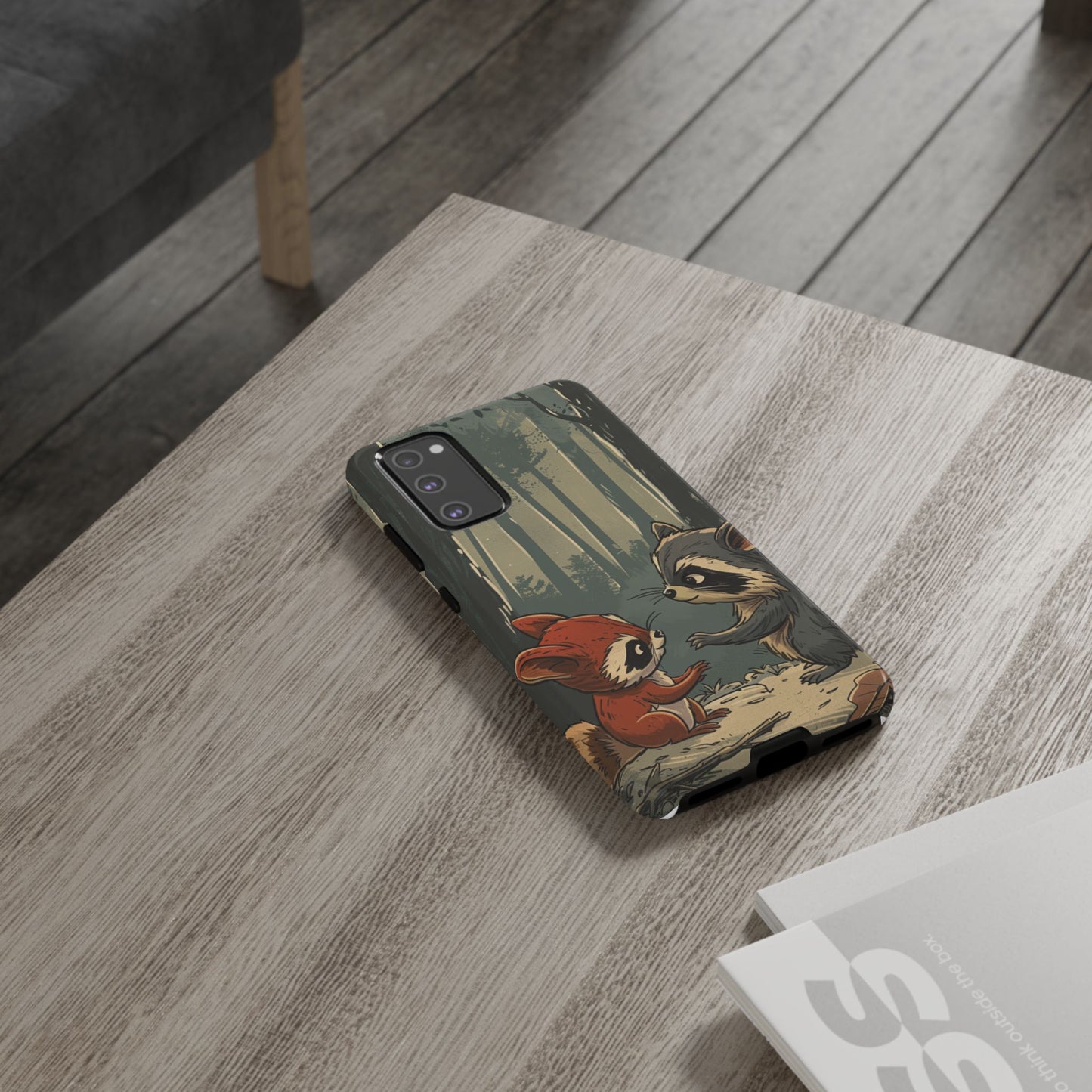 Whimsical Woodland Raccoons Phone Case