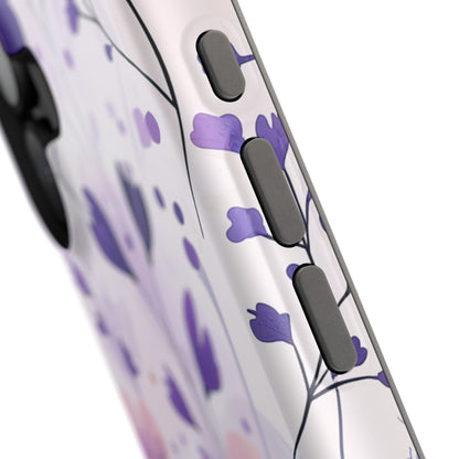 Purple Floral Bliss MagSafe iPhone Case – Delicate Blossom Design