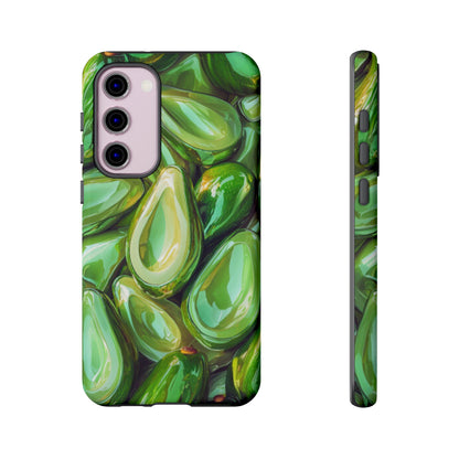 Glossy Avocado Samsung Galaxy  Case – Sleek Green 3D Fruit Design, Durable and Stylish