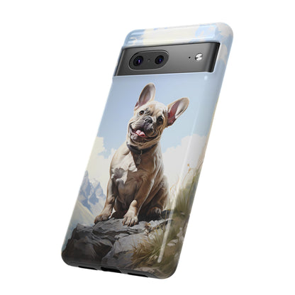 Frenchie iPhone Samsung Galaxy Phone Case! French Bull Dog Standing Proudly. Extremely Tough & Durable With Dual Layer Protection.