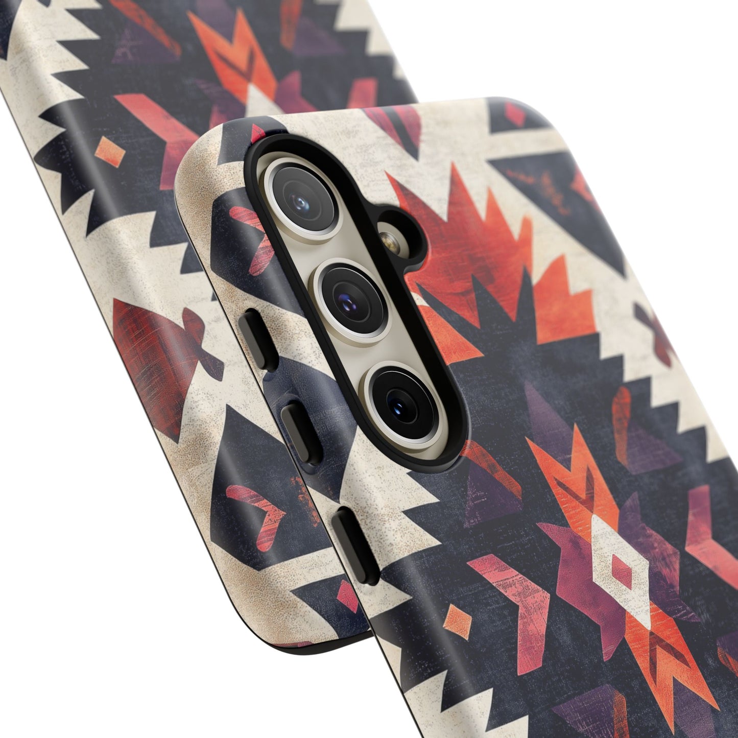 Boho Tribal Starburst Tough Samsung Galaxy  Case – Vibrant Geometric Design, Dual-Layer Protection