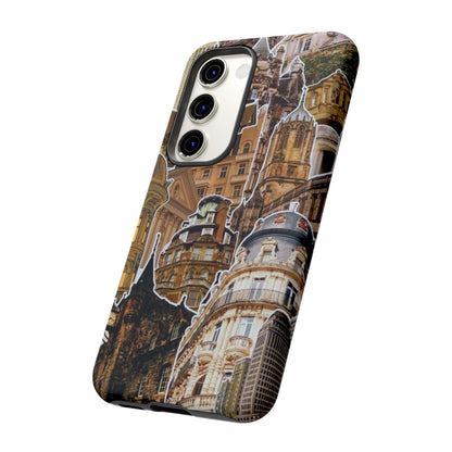 Vintage Architectural Collage Samsung Galaxy Case – Tough Dual-Layer Protection with Matte Finish