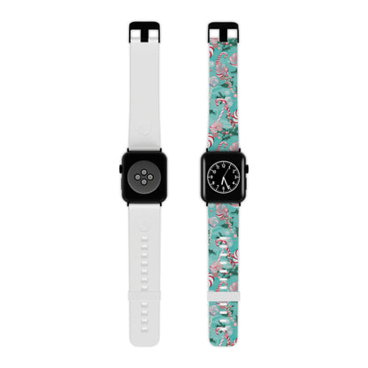 Candy Cane & Peppermint Holiday Delight Apple Watch Band