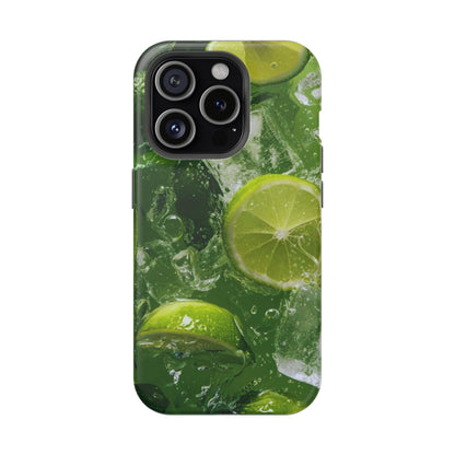 Refreshing Lime Splash MagSafe iPhone Case – Tough Protection, Vivid Dual-Layer Design