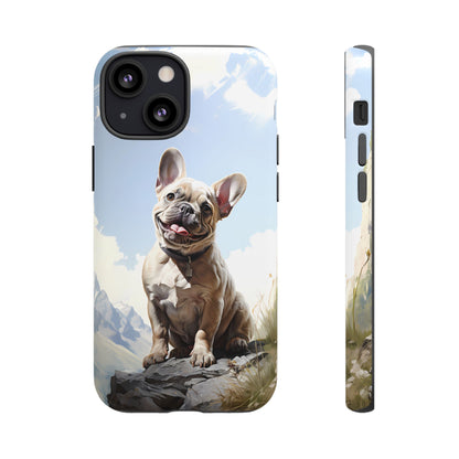 Frenchie iPhone Samsung Galaxy Phone Case! French Bull Dog Standing Proudly. Extremely Tough & Durable With Dual Layer Protection.